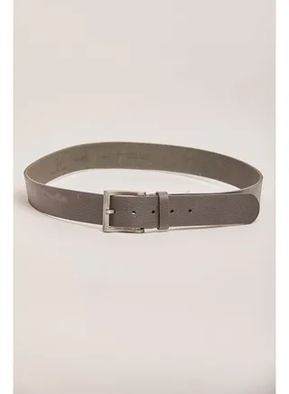 Genuine Leather Casual Belt Plain With Single Prong Buckle For Men 