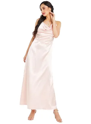 Mitley Satin Dress Pink 