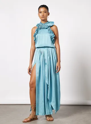 Rimba Silk Dress Blue 