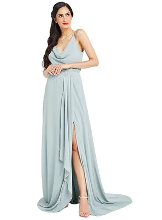 Ryan Thigh Split Dress Green Lilly 