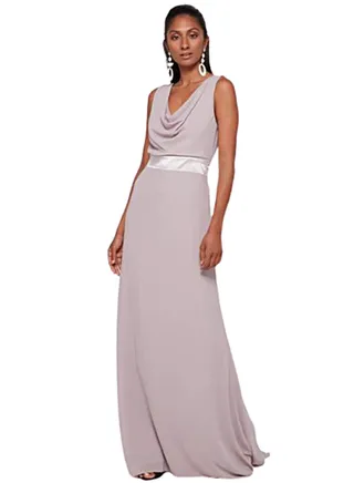 Cowl Neck Dress Grey 