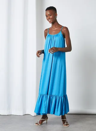 Leori Cami Strap Maxi Dress Brilliant Blue 