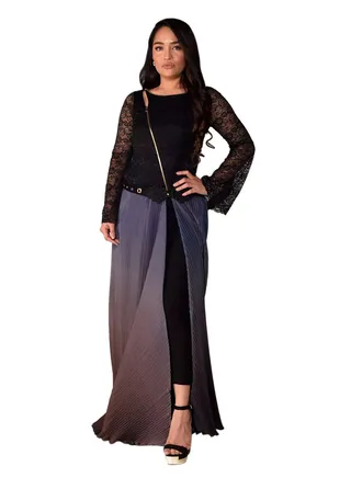 Arabian Day Dress Black/Lavender 