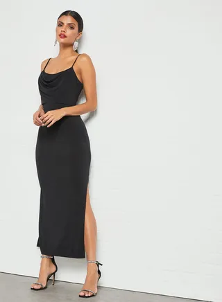 Emery Strap Maxi Dress Black 