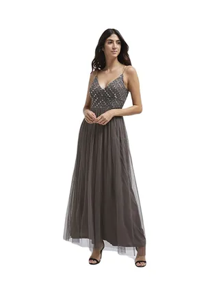 Maeve Sleeveless Maxi Dress Grey 