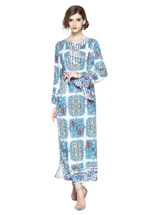 Maxi Sweet Dress Blue/White 