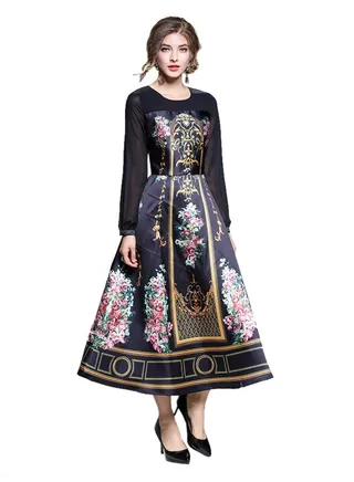 Maxi Sweet Dress Black/Blue 