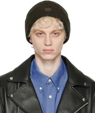 Acne Studios Brown Ribbed Beanie