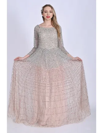 Melissa Maxi Gown in Blush 