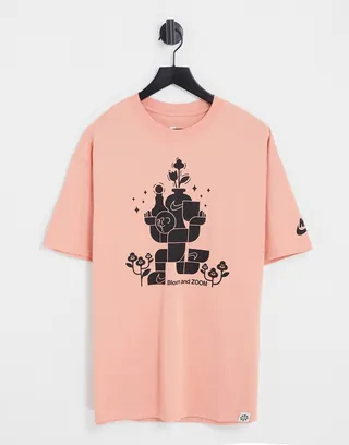 Nike M2Z Open logo T-shirt in dusty orange