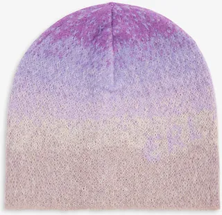 Erl Mens Purple Ombre Brushed Mohair-blend Beanie
