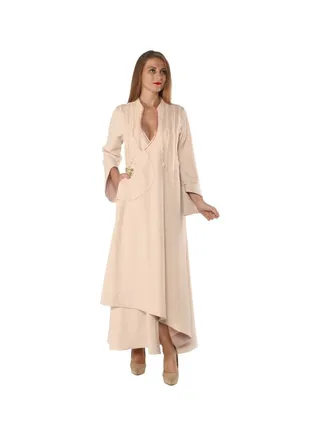 Solid Maxi Dress Peach/Gold 