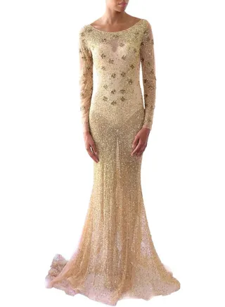 Sequin Detail Maxi Dress Dore 