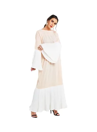 Casual Long Maxi Dress Pink/White 