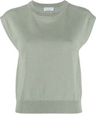 Short-Sleeve Cashmere Vest
