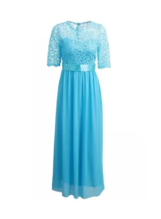 Chiffon Long Maxi Dress Blue 