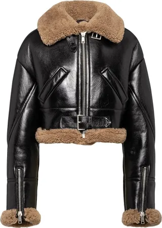 Cropped Shearling Jacket