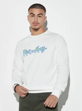 Rick And Morty Graphic Print Sweatshirt 