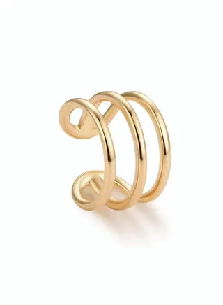 14K Gold Women Ear Cuff Earring Gold Non Pierced Ear Cartilage Clip on Wrap Hoop Filled Tiny Boho Beach Delicate Jewelry Gift 
