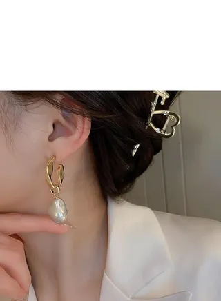 Big clearance sale，Irregular Stone Pendant Earrings 