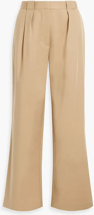 Lydia organic cotton-blend wide-leg pants