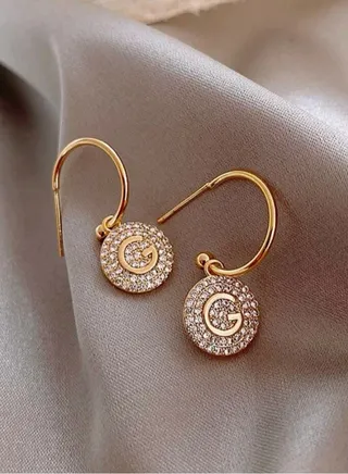 Beautiful Gold Cubic Zircon Earrings 