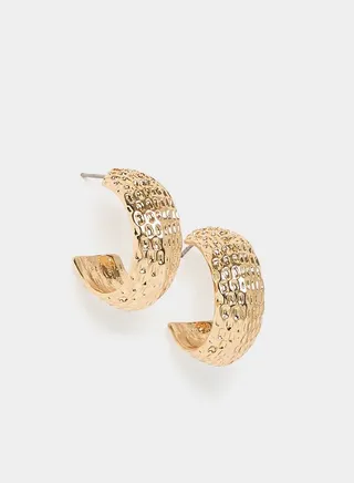 Textured Hoop Earrings
