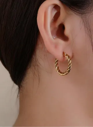 18k Gold Plated Stainless Steel Earring For Women 