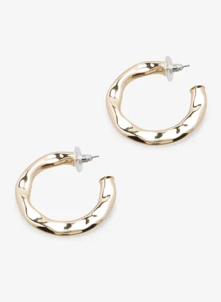 Metallic Hoop Earrings 