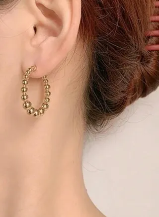 Elegant Stainless Steel Gold Plated Earrings For Women 