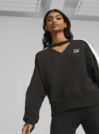 T7 Womens Crew Neck Sweatshirt 
