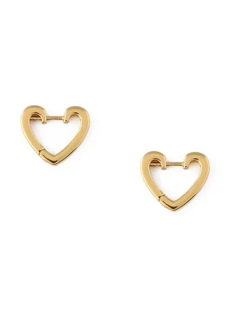 Heart Shape Huggie Hoops 