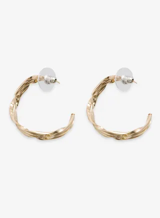 Metallic Hoop Earrings 