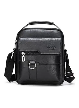 Leather Cross Body Bag BLack 