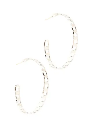 Metallic Hoop Earrings 