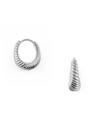 Rope Tapered Hoop Earrings 
