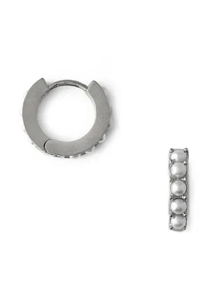 Pearl Huggie Hoops 