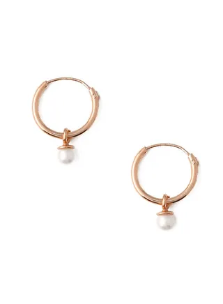 Pearl Drop Micro Hoop 