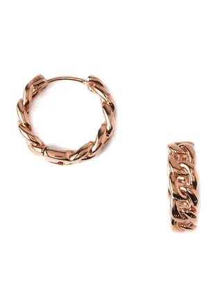 Chain Huggie Hoops 