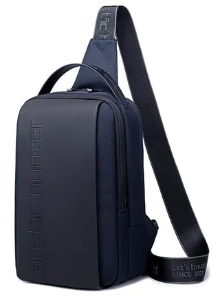 XB00541 TMS Chest Waterproof Anti-Theft Crossbody Sling Bag - Blue 