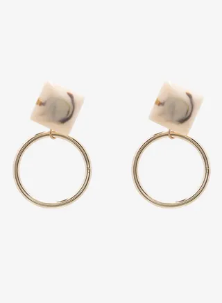 Metallic Hoop Earrings 