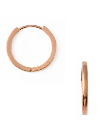Clean Metal Huggie Hoops 17mm 