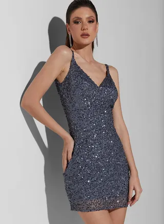 Youmna Strappy Shimmer Dress
