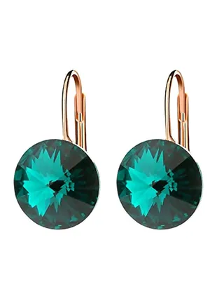 14 Karat Gold Plated Swarovski Crystal Studded Earrings 
