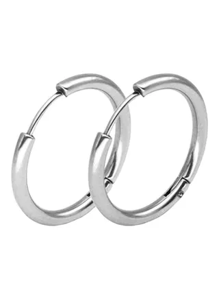 Stainless Steel Punk Hoop Earrings 