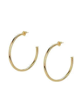 18 Karat Gold Plated Hoop Earrings 