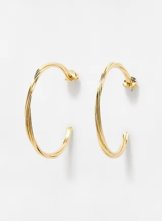 Textured Hoop Earrings 