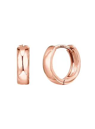 Plated Sterling Huggie Hoop Earrings 