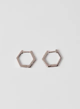 Embellished Hexagon Earrings 