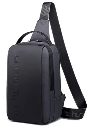 XB00541 TMS Chest Waterproof Anti-Theft Crossbody Sling Bag - Grey 
